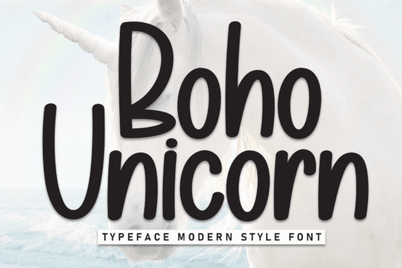 Boho Unicorn: A Playful Display Font for Digital Design