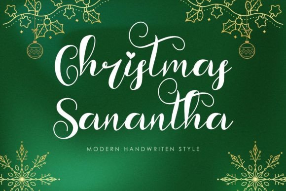 Christmas Sanantha Font for Crafters and Handmade Product Sellers