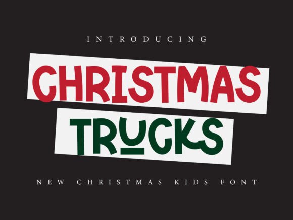 Christmas Trucks Typeface for Web Design Projects