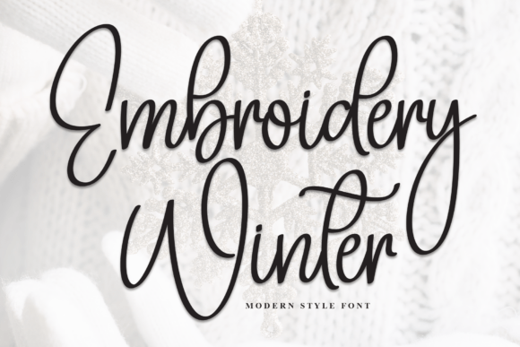 Embroidery Winter: A Script Font for Brand Identity Work