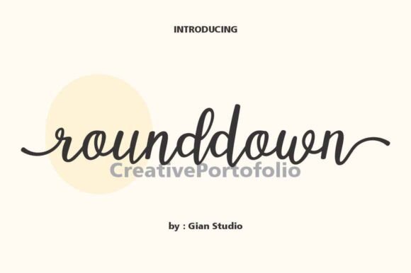 Rounddown: A Script Font That Brings Elegance to Branding Projects