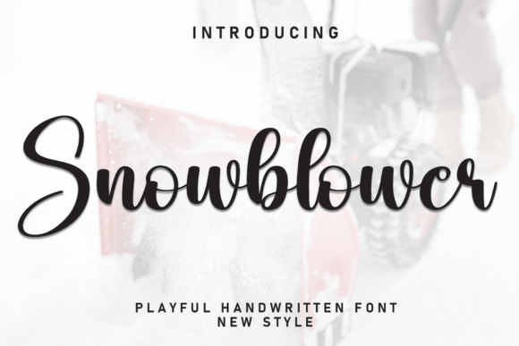 Snowblower Font: Charming Typeface for Digital Marketing Graphics